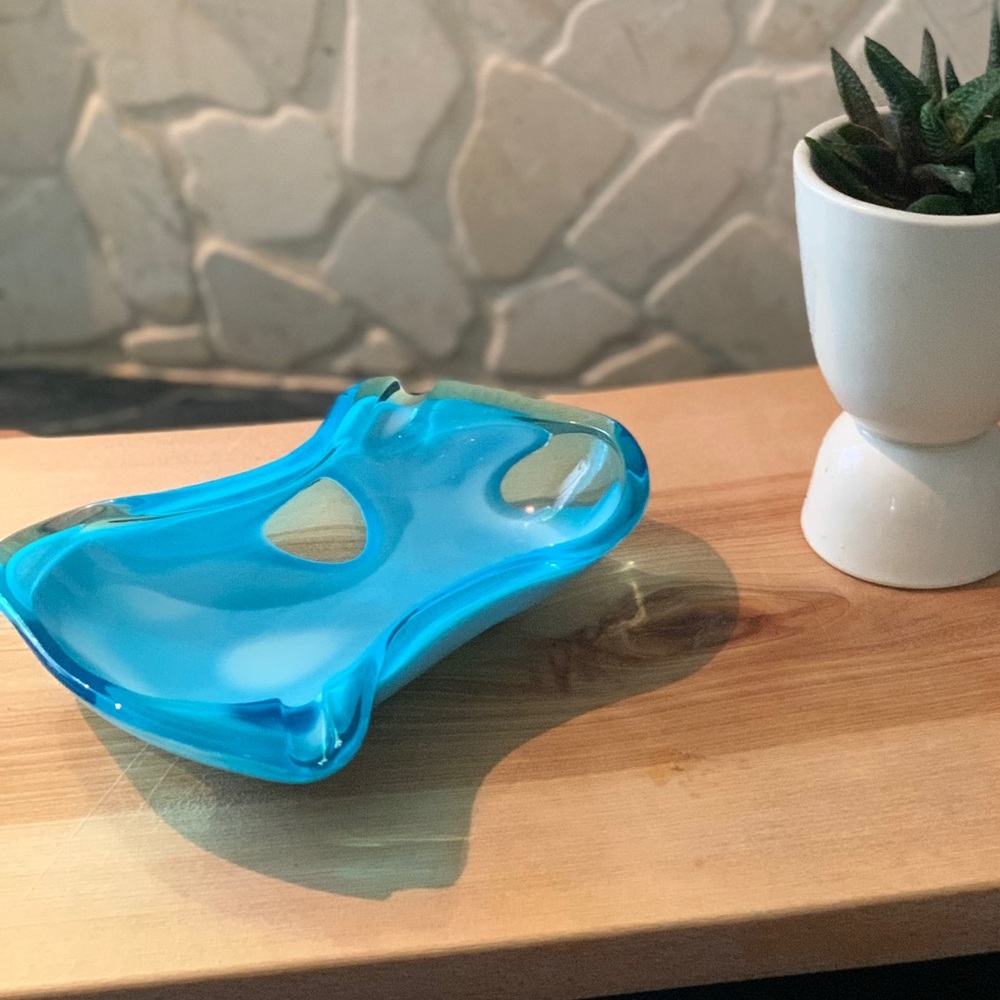 SASAKI | Freeform Clear And Milky Glass Ashtray | MCM